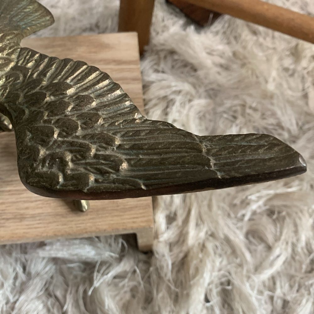 MCM Style Brass‎ Eagle On Branch Figure Made In Korea Vintage - Picture 5 of 17
